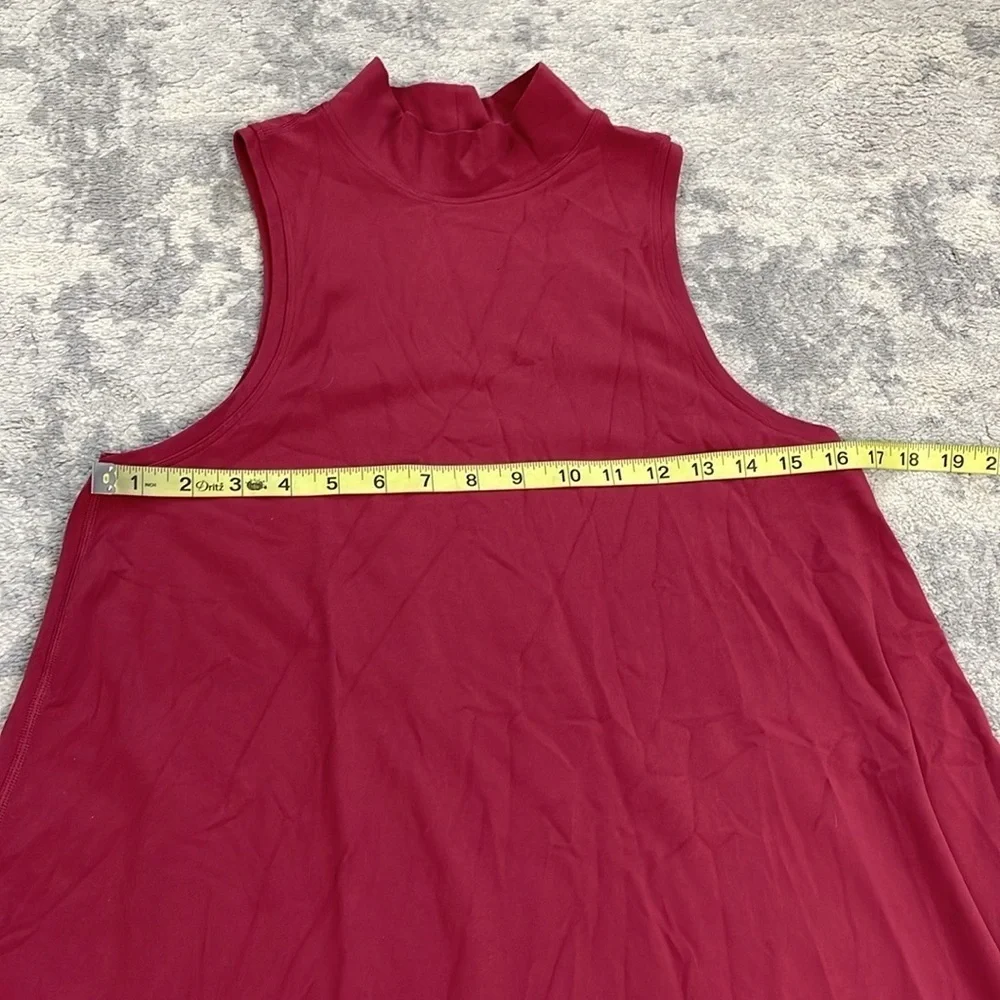 Lululemon All Aligned A line Dress Chianti Red Mock Neck Loose Trapeze